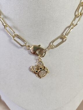 Chunky Gold Crab  Necklace